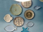 清爽舒適的地中海風格70平米公寓背景墻裝修效果圖