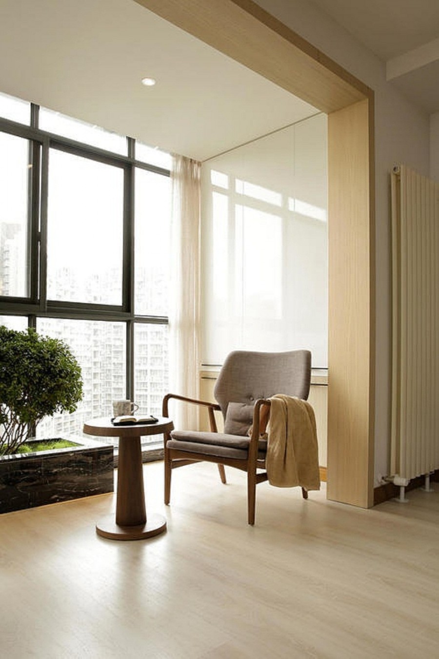 簡單沉浸的日式風(fēng)格80平米二居室陽臺裝修效果圖