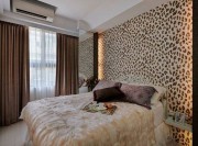 亮麗歐式風格60平米公寓臥室背景墻裝修效果圖