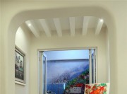 藍白色的地中海風格140平米三居室玄關(guān)裝修效果圖