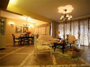 浪漫碎花田園風(fēng)格120平米三居室客廳裝修效果圖 浪漫碎花田園風(fēng)格120平米三居室客廳裝修效果圖