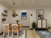 情趣十足的地中海風格110平米三居室餐廳裝修效果圖 情趣十足的地中海風格110平米三居室餐廳裝修效果圖
