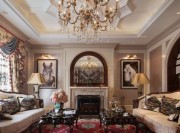 高貴奢華美式風(fēng)格180平米別墅客廳背景墻裝修效果圖 高貴奢華美式風(fēng)格180平米別墅客廳背景墻裝修效果圖