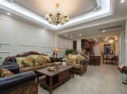 柔和美式風(fēng)格120平米復(fù)式loft客廳背景墻裝修效果圖 柔和美式風(fēng)格120平米復(fù)式loft客廳背景墻裝修效果圖