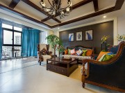 清新田園風(fēng)格140平米四居室客廳裝修效果圖 清新田園風(fēng)格140平米四居室客廳裝修效果圖