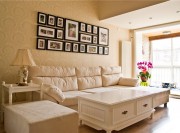 簡(jiǎn)約田園風(fēng)格80平米二居室客廳背景墻裝修效果圖 簡(jiǎn)約田園風(fēng)格80平米二居室客廳背景墻裝修效果圖