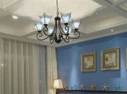 簡約地中海風(fēng)格80平米二居室客廳吊頂裝修效果圖 簡約地中海風(fēng)格80平米二居室客廳吊頂裝修效果圖