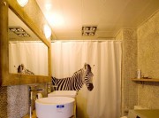 混搭實木中式風(fēng)格80平米一居室衛(wèi)生間浴室柜裝修效果圖