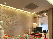 實木經(jīng)典新古典風格100平米二居室臥室背景墻裝修效果圖