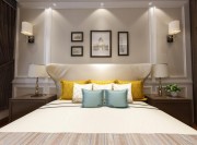 柔和簡約美式130平二居室臥室背景墻裝修效果圖 柔和簡約美式130平二居室臥室背景墻裝修效果圖
