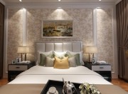 柔和簡約美式130平二居室臥室背景墻裝修效果圖 柔和簡約美式130平二居室臥室背景墻裝修效果圖