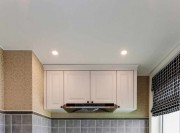 明亮淡藍歐式風格120平米三居室廚房櫥柜裝修效果圖