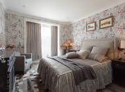 明亮淡藍歐式風格120平米三居室兒童房背景墻裝修效果圖