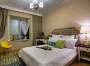 純凈溫暖美式風(fēng)格120平米三居室臥室吊頂裝修效果圖