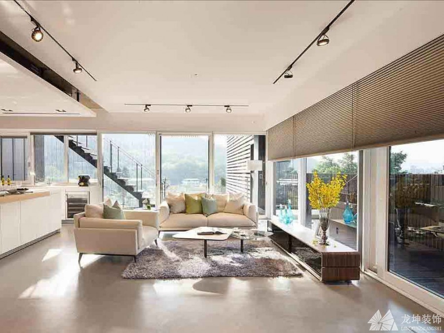 自然生動現代簡約120平米復式loft裝修效果圖