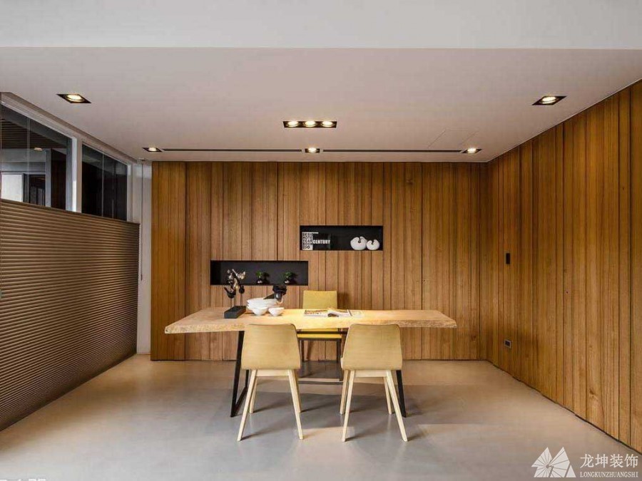 自然生動現代簡約120平米復式loft餐廳背景墻裝修效果圖