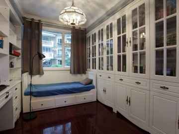 沉穩端莊美式110平米三居室書房吊頂裝修效果圖