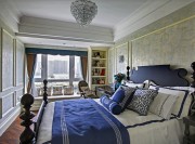 現代經典歐式120平米三居室臥室吊頂裝修效果圖