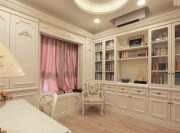 純凈精致歐式130平米三居室書房吊頂裝修效果圖