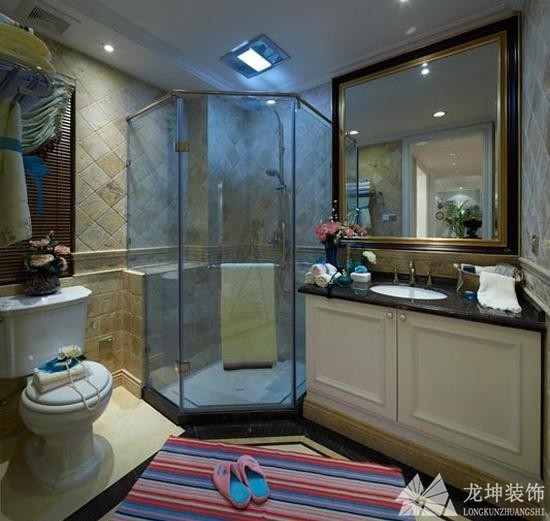 歐式活潑浪漫120平米三居室衛生間浴室柜裝修效果圖