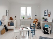 寬敞時(shí)尚北歐風(fēng)格80平米二居室兒童房背景墻裝修效果圖