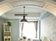 唯美時尚歐式風格80平米二居室餐廳吊頂裝修效果圖