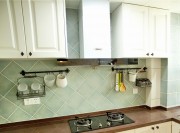 唯美時尚歐式風格80平米二居室廚房櫥柜裝修效果圖