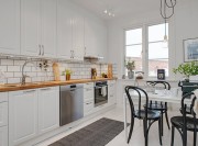 寬敞時(shí)尚北歐風(fēng)格80平米二居室廚房櫥柜裝修效果圖