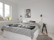 寬敞時(shí)尚北歐風(fēng)格80平米二居室臥室背景墻裝修效果圖