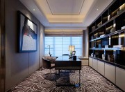 輕盈華麗歐式風格140平米三居室書房吊頂裝修效果圖