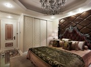 高雅華麗歐式風格120平米三居室臥室吊頂裝修效果圖
