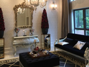 高貴典雅歐式風格90平米二居室裝修效果圖