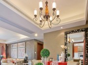 高貴典雅歐式風格120平米三居室餐廳吊頂裝修效果圖