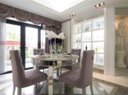 溫情華貴歐式風格130平米三居室餐廳吊頂裝修效果圖