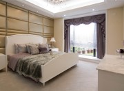 溫情華貴歐式風格130平米三居室臥室窗簾裝修效果圖