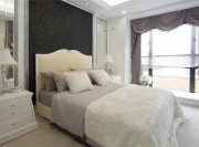 溫情華貴歐式風格130平米三居室臥室背景墻裝修效果圖