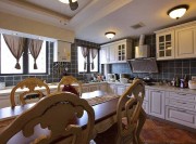 精致典型歐式風格110平米三居室餐廳吊頂裝修效果圖