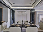 大方優(yōu)雅新古典風格120平米三居室餐廳吊頂裝修效果圖