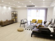 純凈森系北歐風格130平米三居室客廳吊頂裝修效果圖