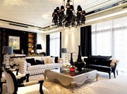 優雅精致歐式140平米四居室客廳吊頂裝修效果圖