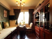 迷霧森林歐式風格220平米別墅書房吊頂裝修效果圖