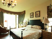 迷霧森林歐式風格220平米別墅臥室背景墻裝修效果圖