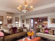 歐式鄉村休閑280平米別墅客廳吊頂裝修效果圖