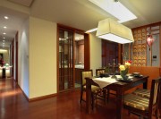 雅致荷韻中式風格90平米二居室餐廳吊頂裝修效果圖