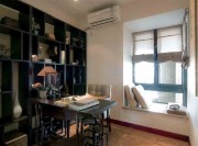 時尚現代中式風格90平米二居室書房吊頂裝修效果圖