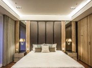 休閑雅致中式風格100平米二居室臥室背景墻裝修效果圖