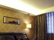 新穎雅致中式風格90平米二居室臥室背景墻裝修效果圖