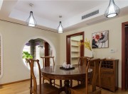 時尚雅致中式風格90平米二居室餐廳吊頂裝修效果圖