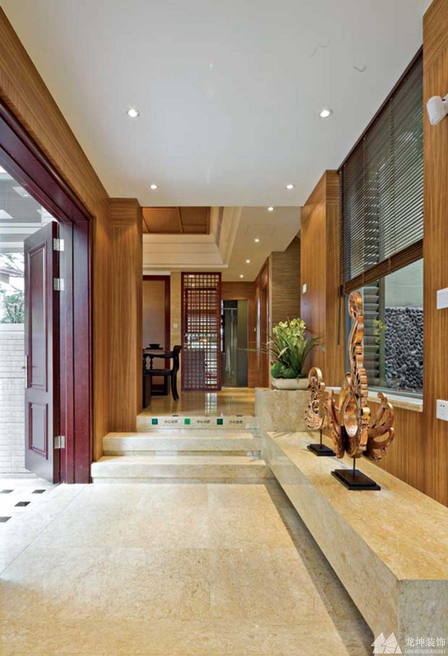 典雅休閑中式風格120平米三居室玄關(guān)過道裝修效果圖