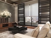 簡(jiǎn)潔清新中式風(fēng)格120平米三居室客廳裝修效果圖